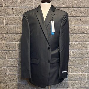 Perry Ellis Charcoal Suit Jacket Slim Fit Comfort Stretch 43L NWT